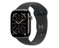 Smartwatch APPLE Watch Series 11 GPS + Cellular 42mm Tytanowa koperta (łupkowy) + sportowa opaska (czarna)- rozmiar S/M